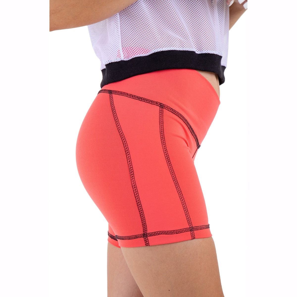 KINETIX - Pantaloneta Biker Short Kinetix Supplex Slim Mujer Coral
