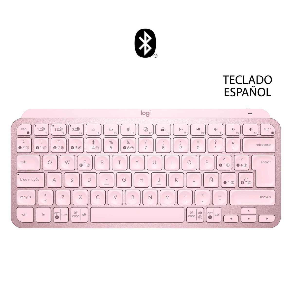 LOGITECH - TECLADO LOGITECH MX KEYS MINI MULTI-DEVICE BT ILUMINAD ROSE 920-010478