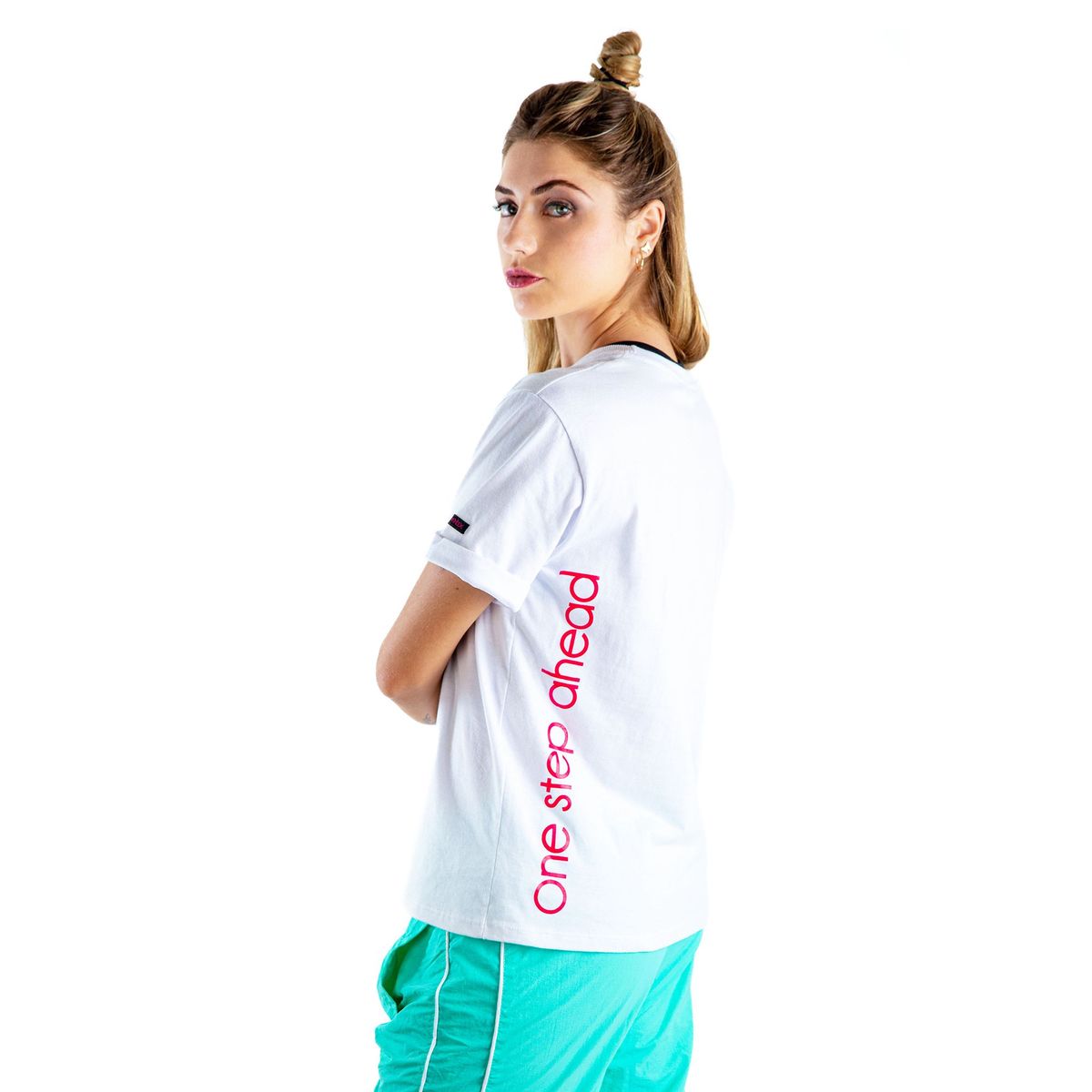 KINETIX - Polo Manga Corta Kinetix Printed Logo Tee Algodón Mujer Blanco