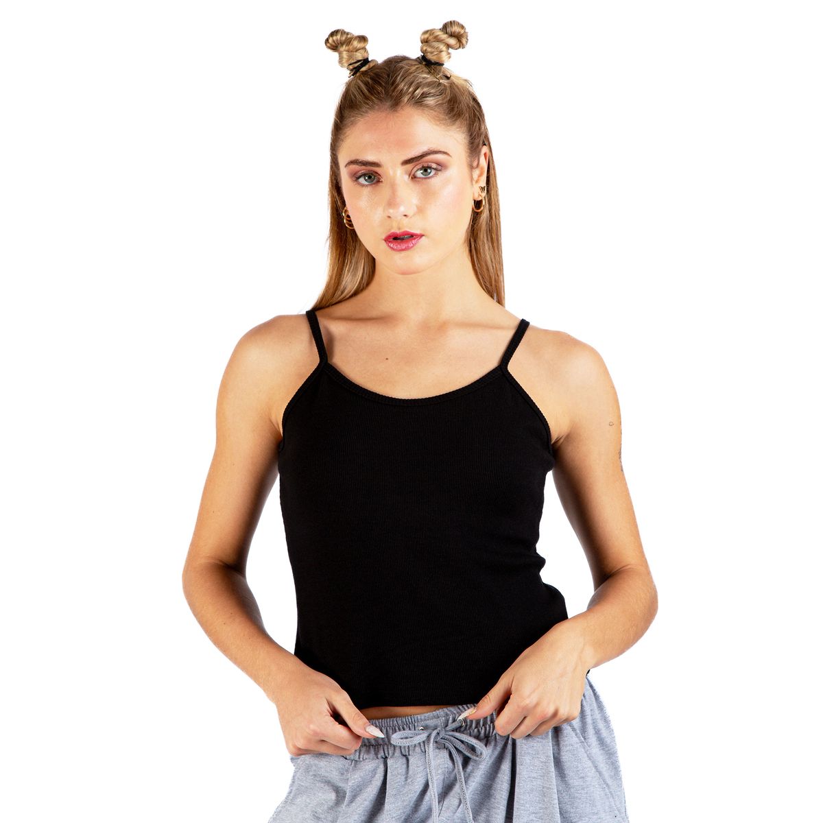 KINETIX - Polo Tiras Kinetix Lohelia Mujer Algodón Negro
