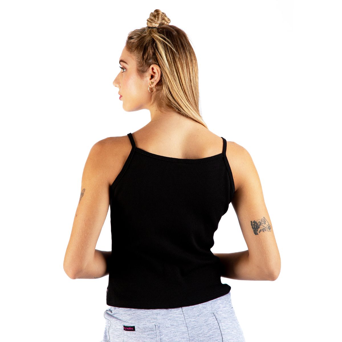 KINETIX - Polo Tiras Kinetix Lohelia Mujer Algodón Negro