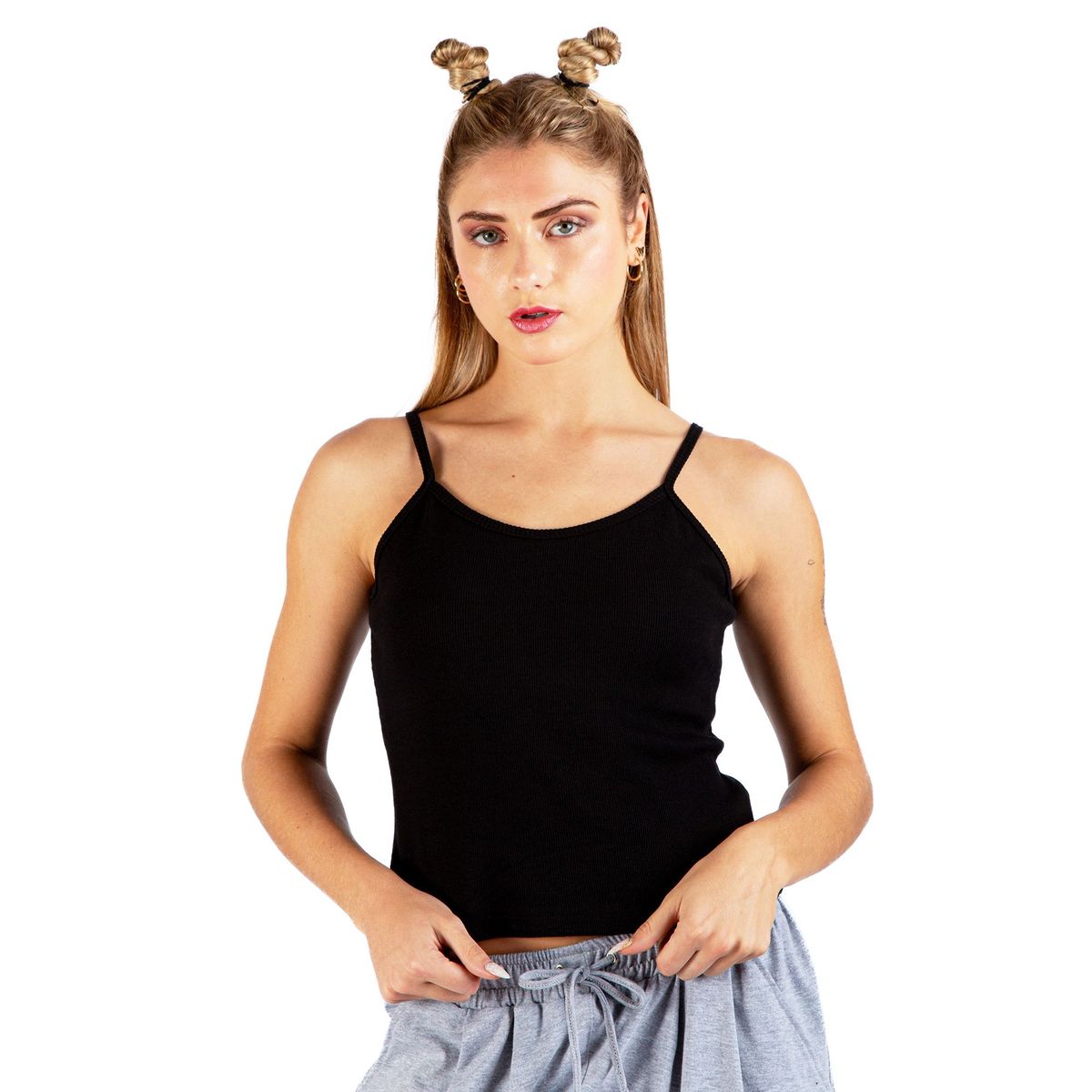 KINETIX - Polo Tiras Kinetix Lohelia Mujer Algodón Negro