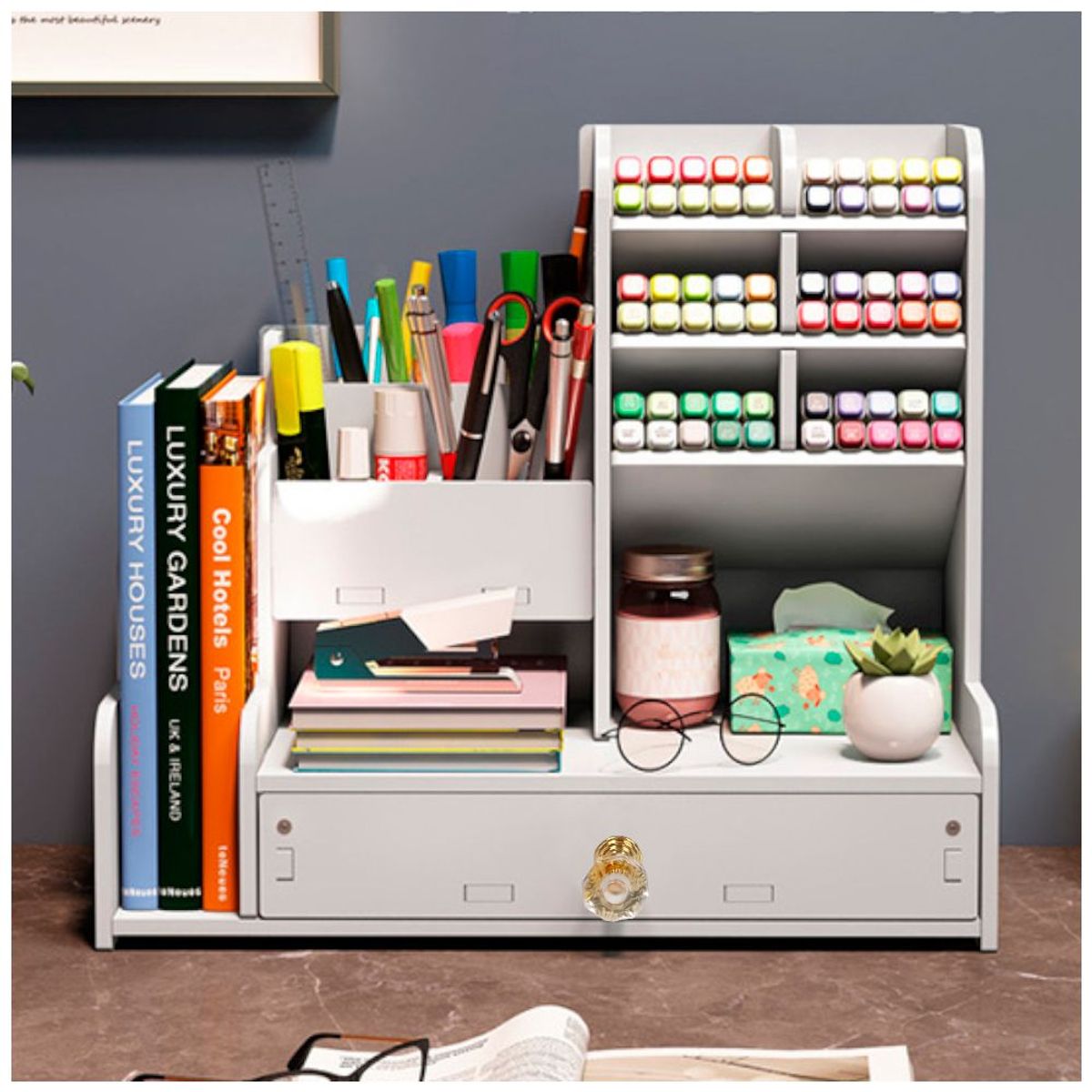 SASHIJA - Organizador Multiusos Porta Lápices Plumones Libros SJ-159