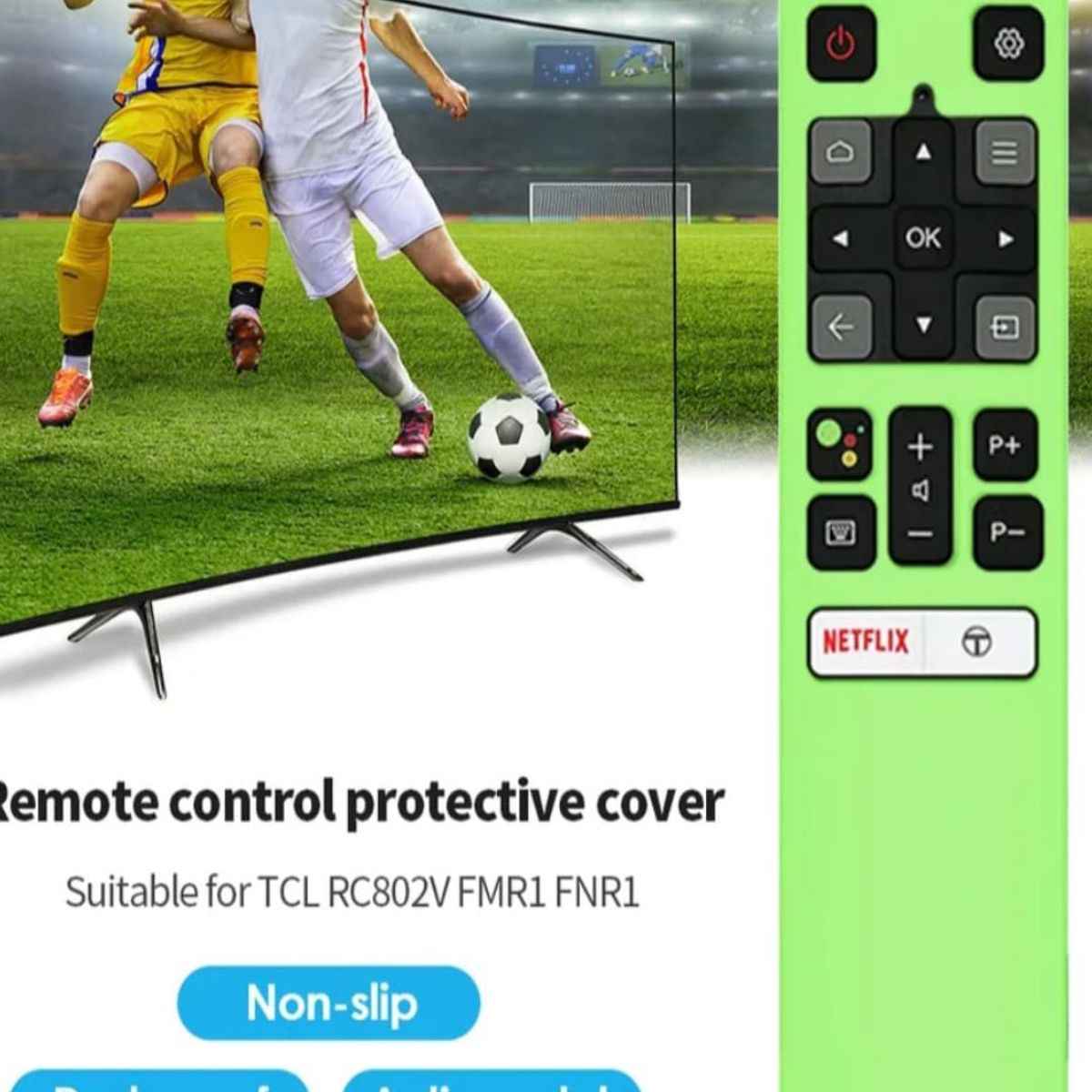 SIKAI - Funda Para control Remoto Tcl por voz RC802V Verde