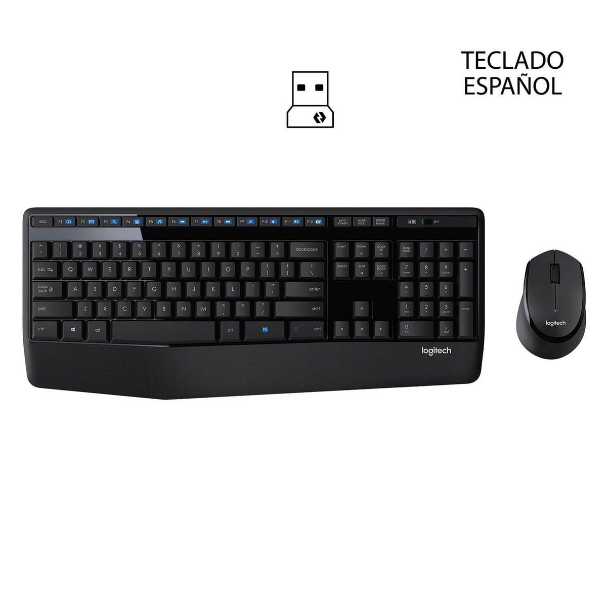 LOGITECH - KIT TECLADO Y MOUSE LOGITECH MK345 INALÁMBRICO USB NEGRO 920-007820