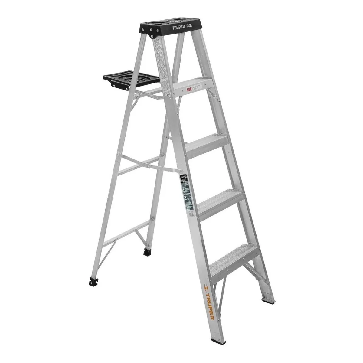 TRUPER - Escalera tijera 4 peldaños soporta 150 Kg Truper
