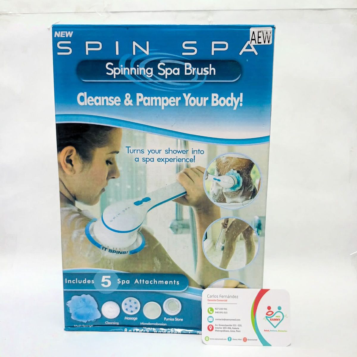 GENERICO - BROSSAGE - CEPILLO CORPORAL ELECTRICO PARA LAVAR Y EXFOLIAR PIEL