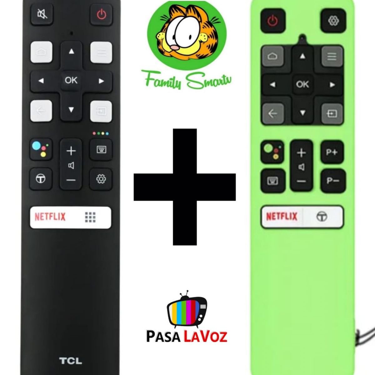 TCL - Control Remoto Tcl Smart Modelo RC802V  Funda Verde