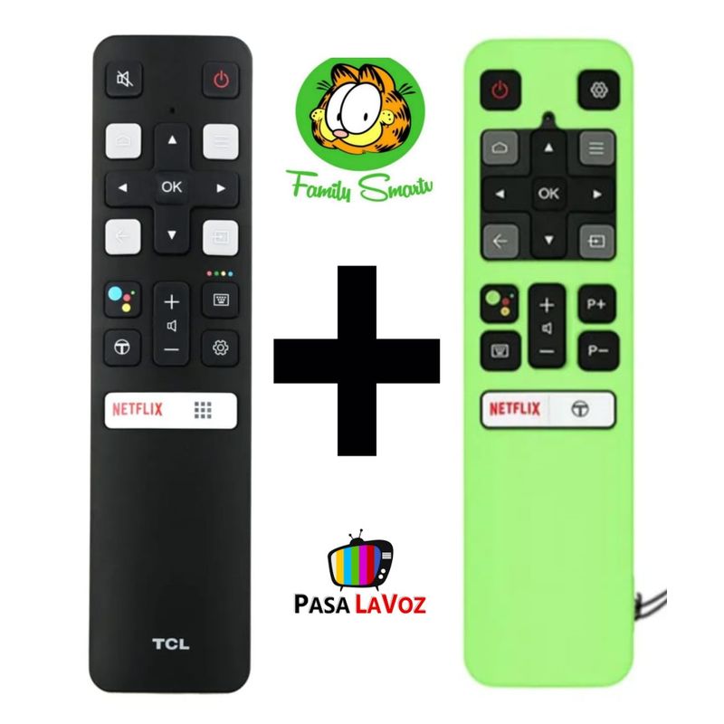 TCL - Control Remoto Tcl Smart Modelo RC802V  Funda Verde