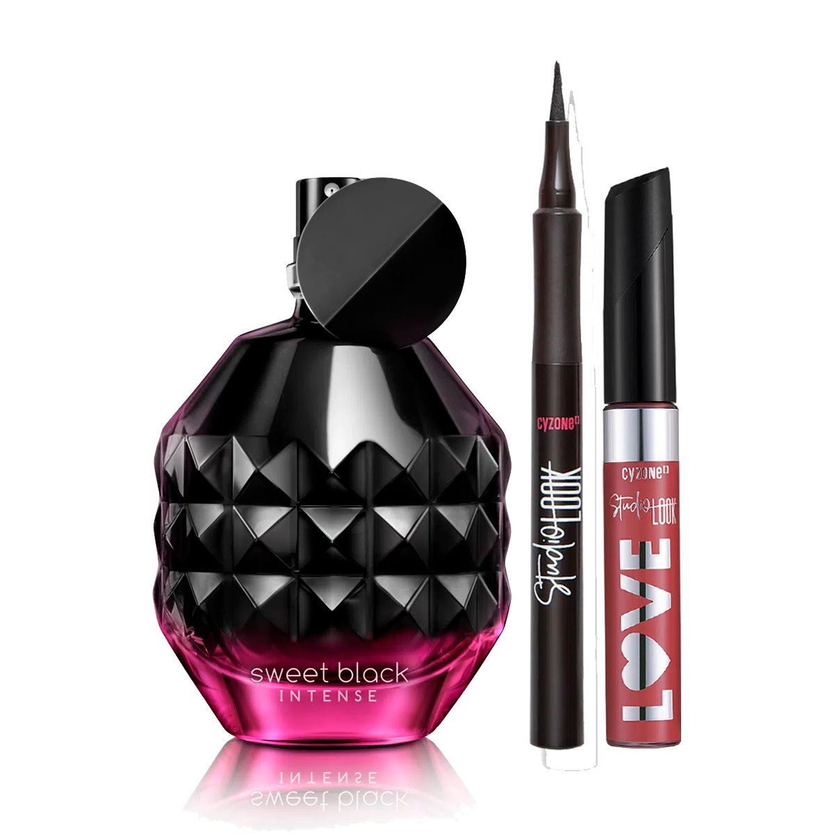 CYZONE - Sweet Black Intense Perfume de Mujer con Del Ojos y Labial