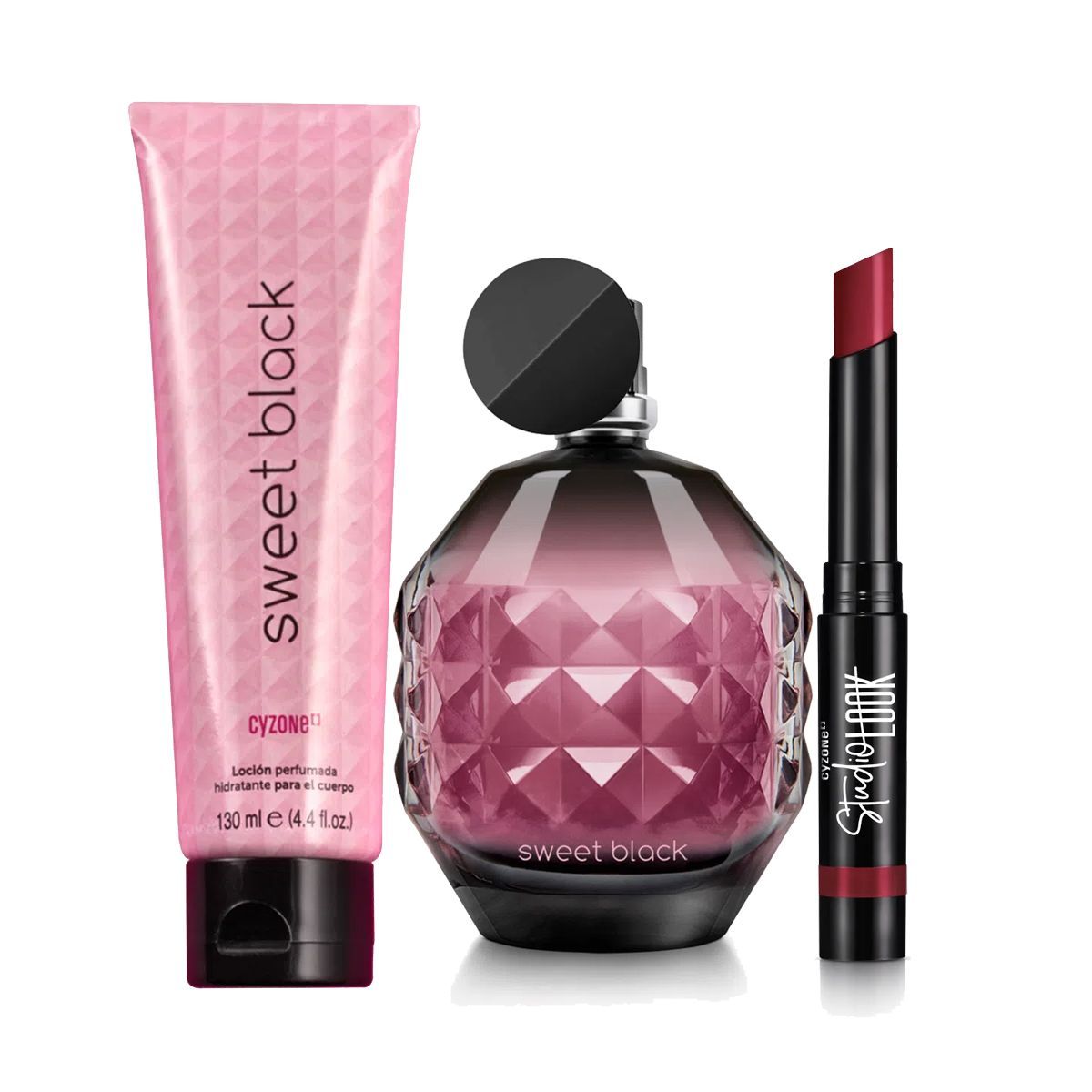 CYZONE - Sweet Black Perfume de Mujer con Locion y Labial