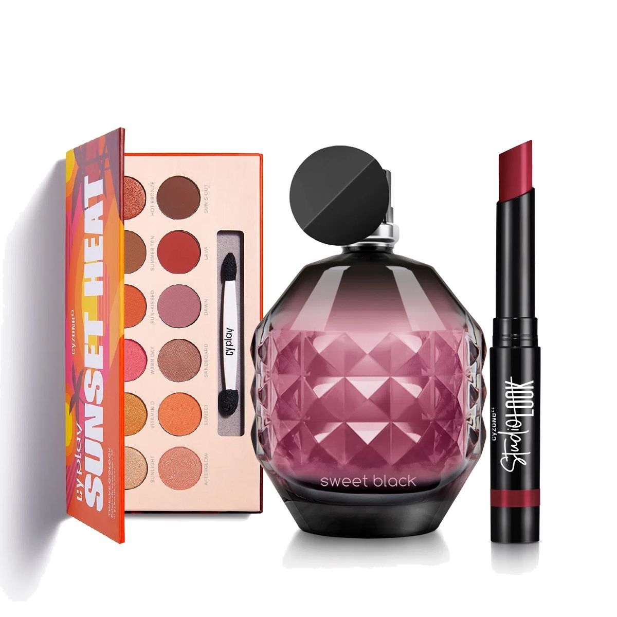 CYZONE - Sweet Black Perfume de Mujer con Sombras y Labial