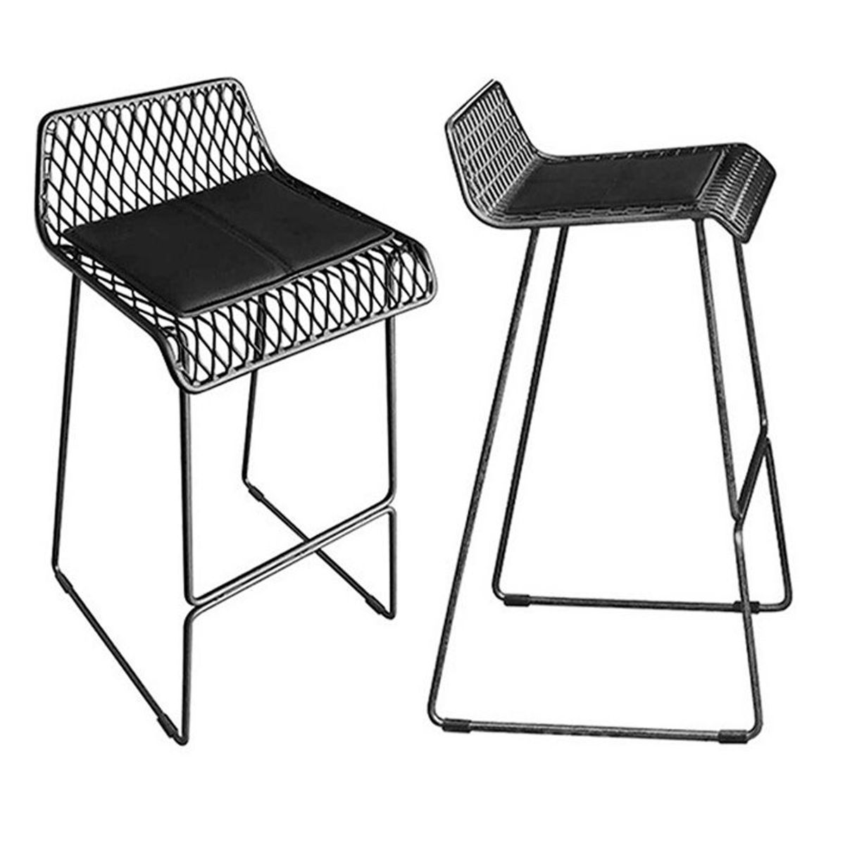 ZIYAZ - Silla Bar 500 Grados H65 Negro C/ Cojín