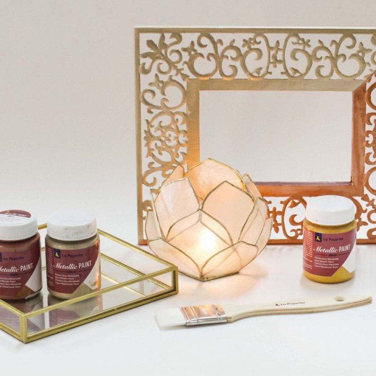 LA PAJARITA - Pintura Metalizada ME-03 Oro Rico 35ml