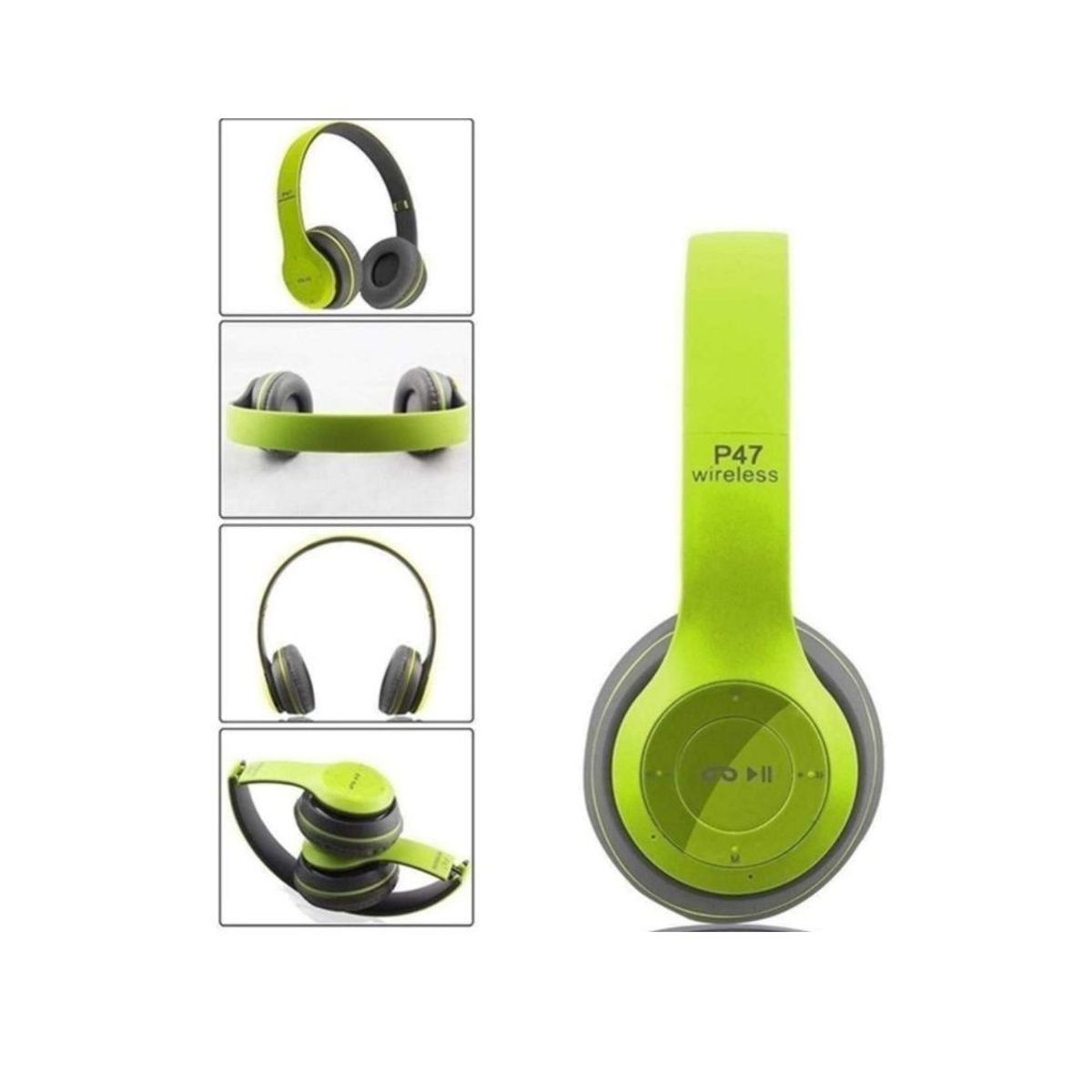 GENERICO - Audifonos p47 bluetooth 4.1 deportivos lee micro sd - Verde