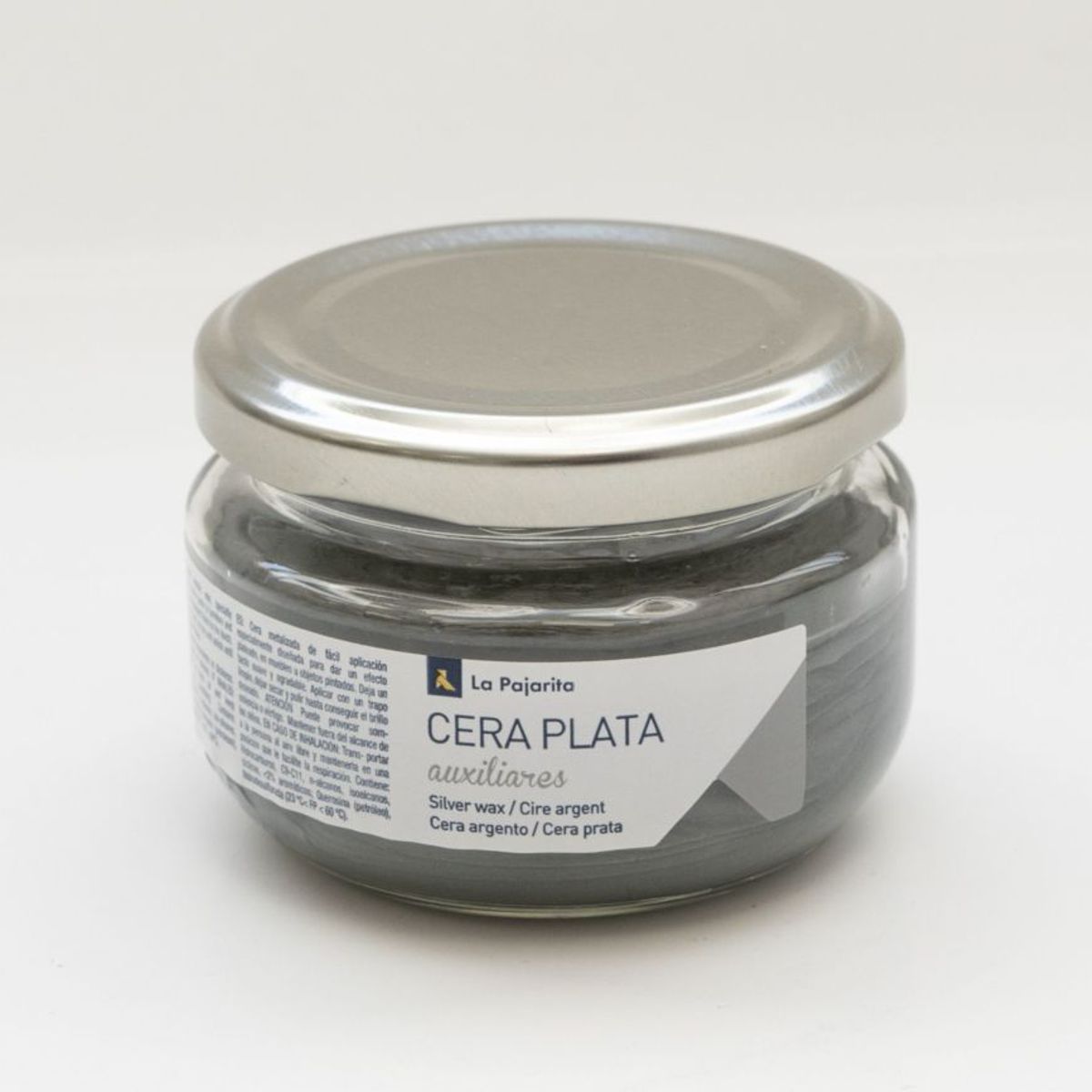 LA PAJARITA - Cera Metalizada Plata 75ml para acabados