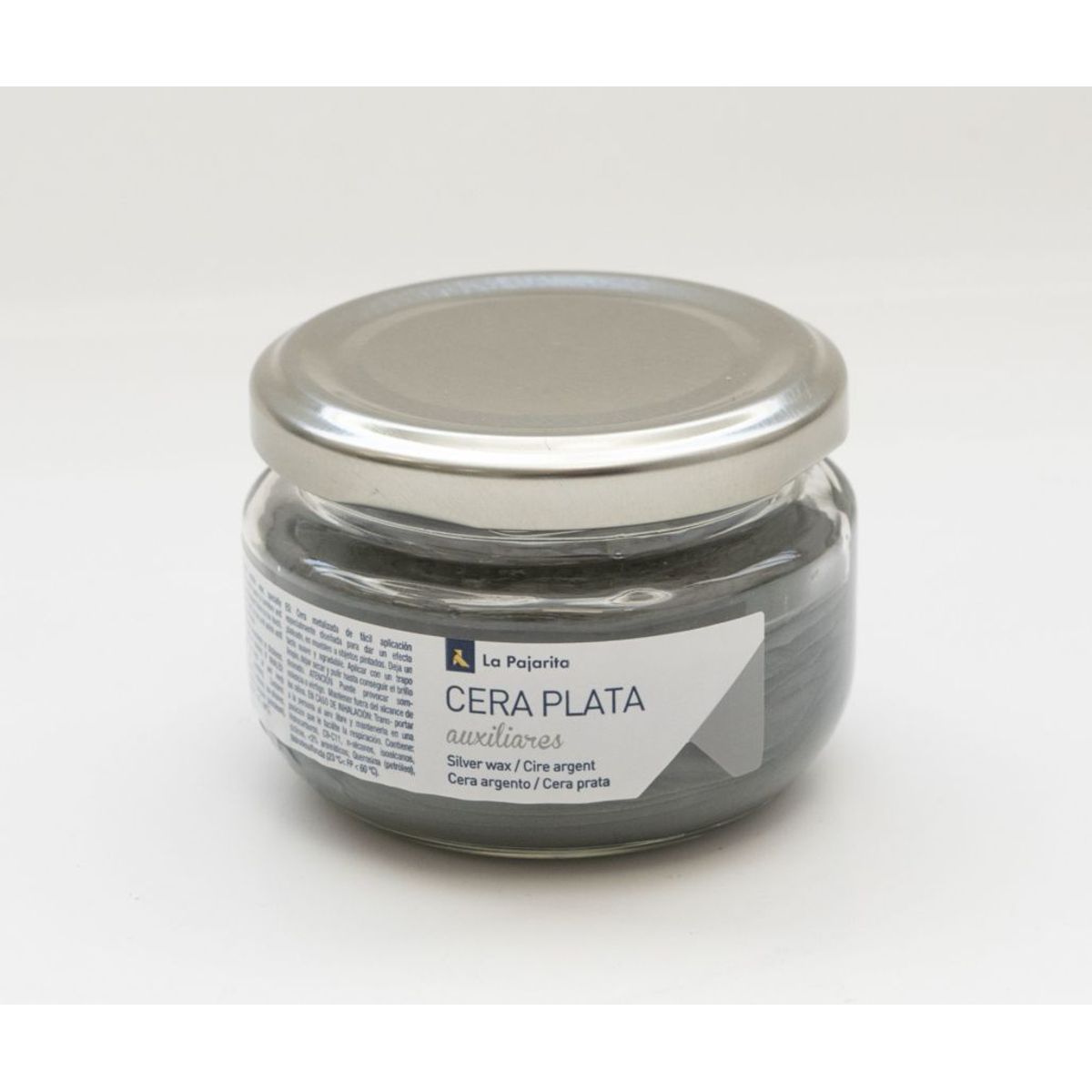 LA PAJARITA - Cera Metalizada Plata 75ml para acabados