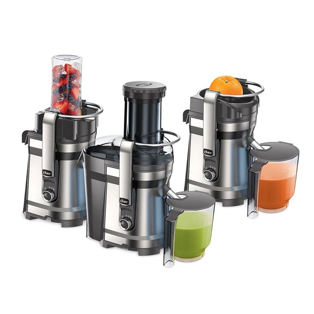 OSTER - Extractor de jugos 3 En 1 Oster 1000W 2V + Pulsador FPSTJE318C
