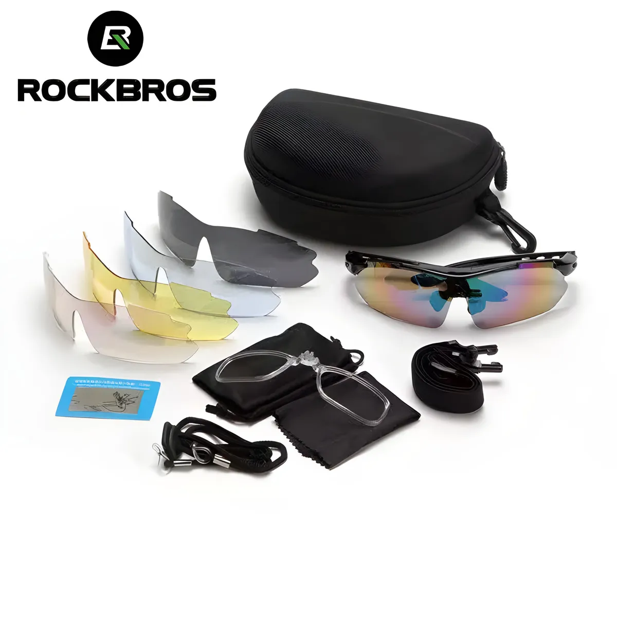 ROCKBROS - Gafas de sol polarizados uv400 c/  05 lentes itercambiables