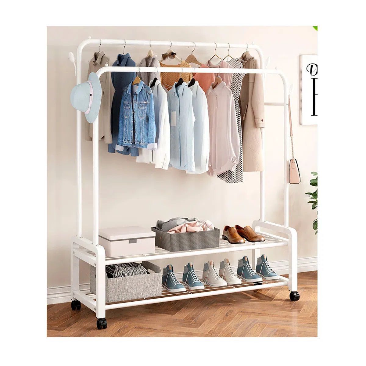 OEM - Estante Organizador Ropa Perchero Con Ruedas Premium