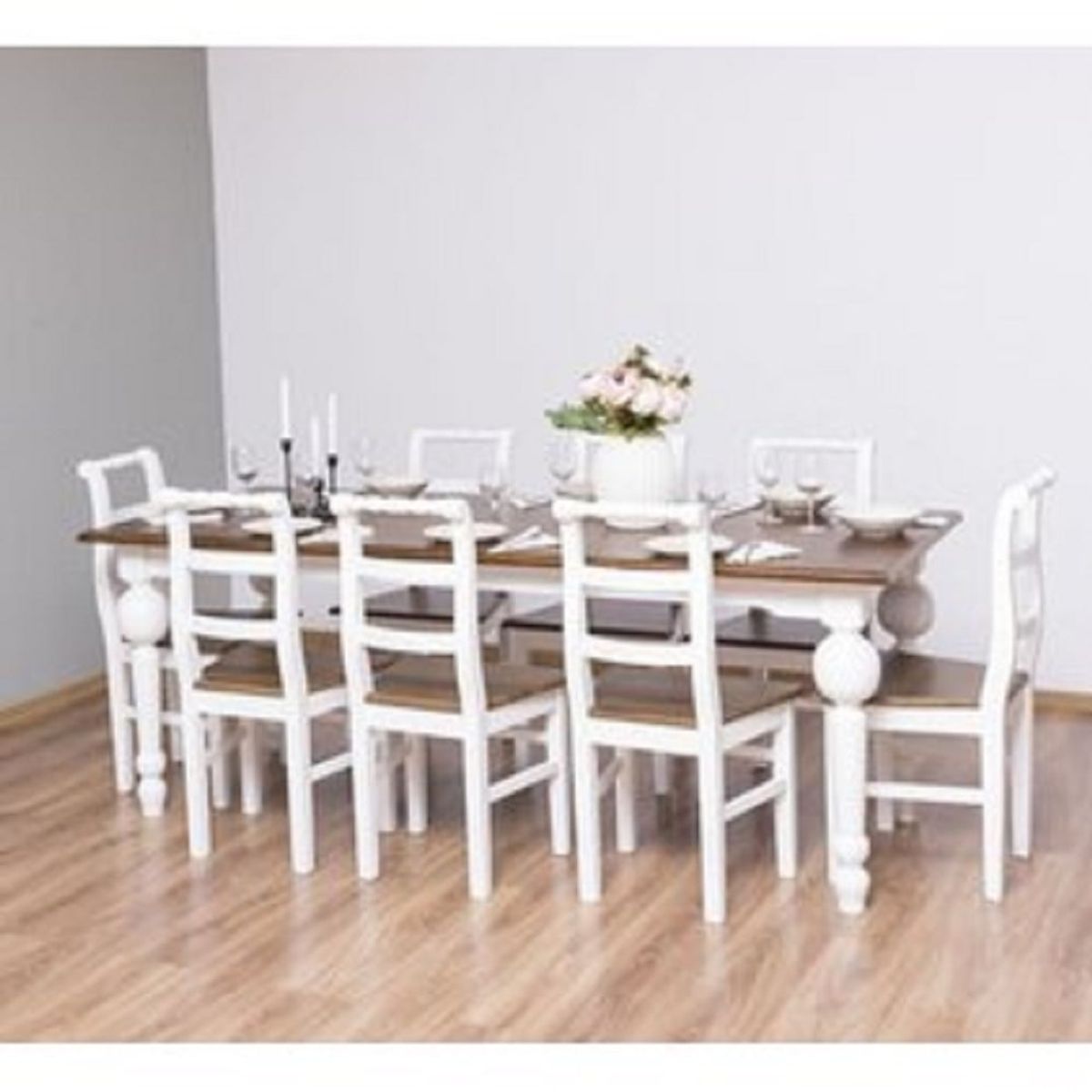 DMUEBLES - Comedor 8 Sillas Alicia Blanco