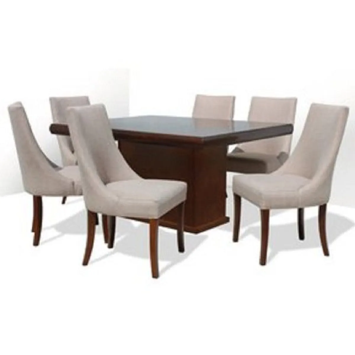 DMUEBLES - Juego De Comedor 6 Sillas Sussex Nogal