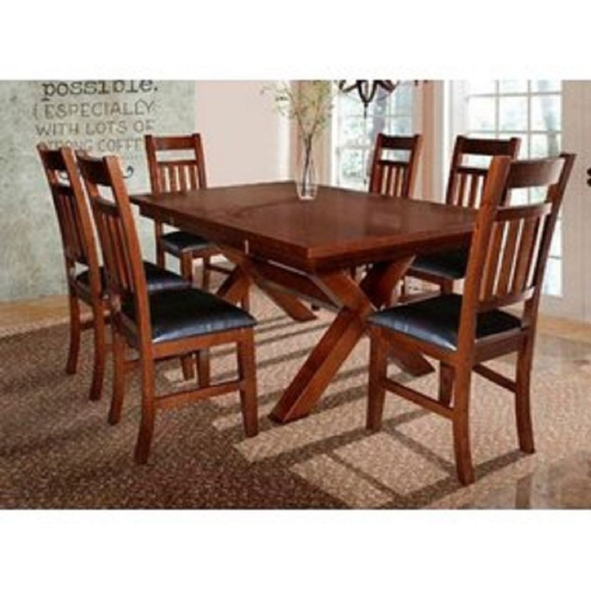 DMUEBLES - Juego De Comedor 6 Sillas Liverpool Negro.