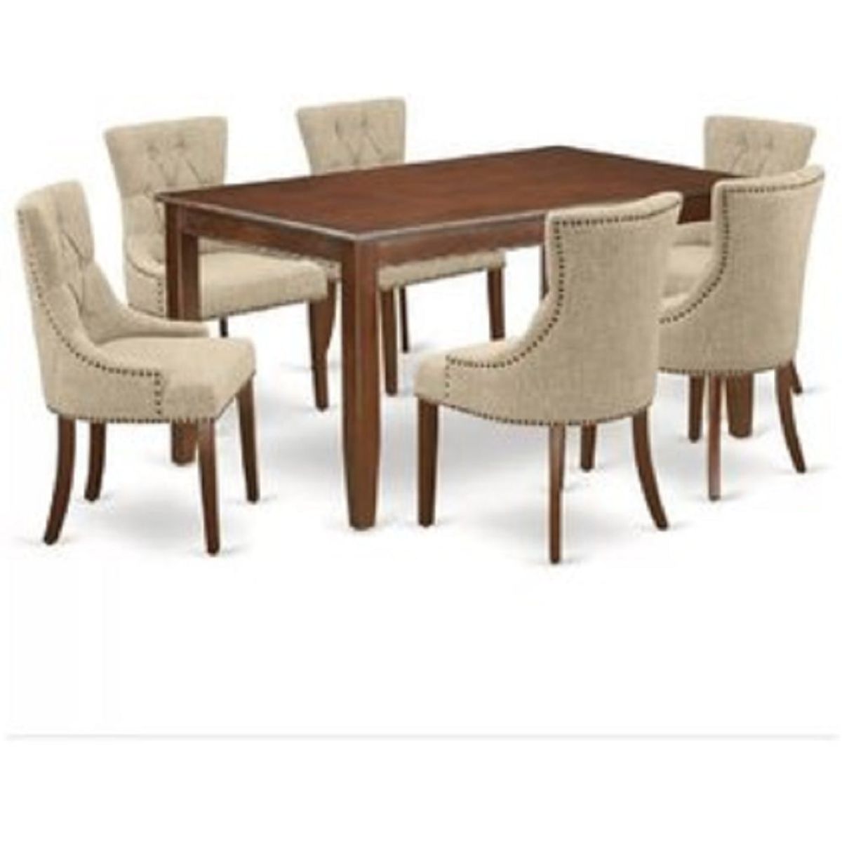 MOBILIARI - Mobiliari Juego De Comedor 6 Sillas Sofia Capitone Marfil