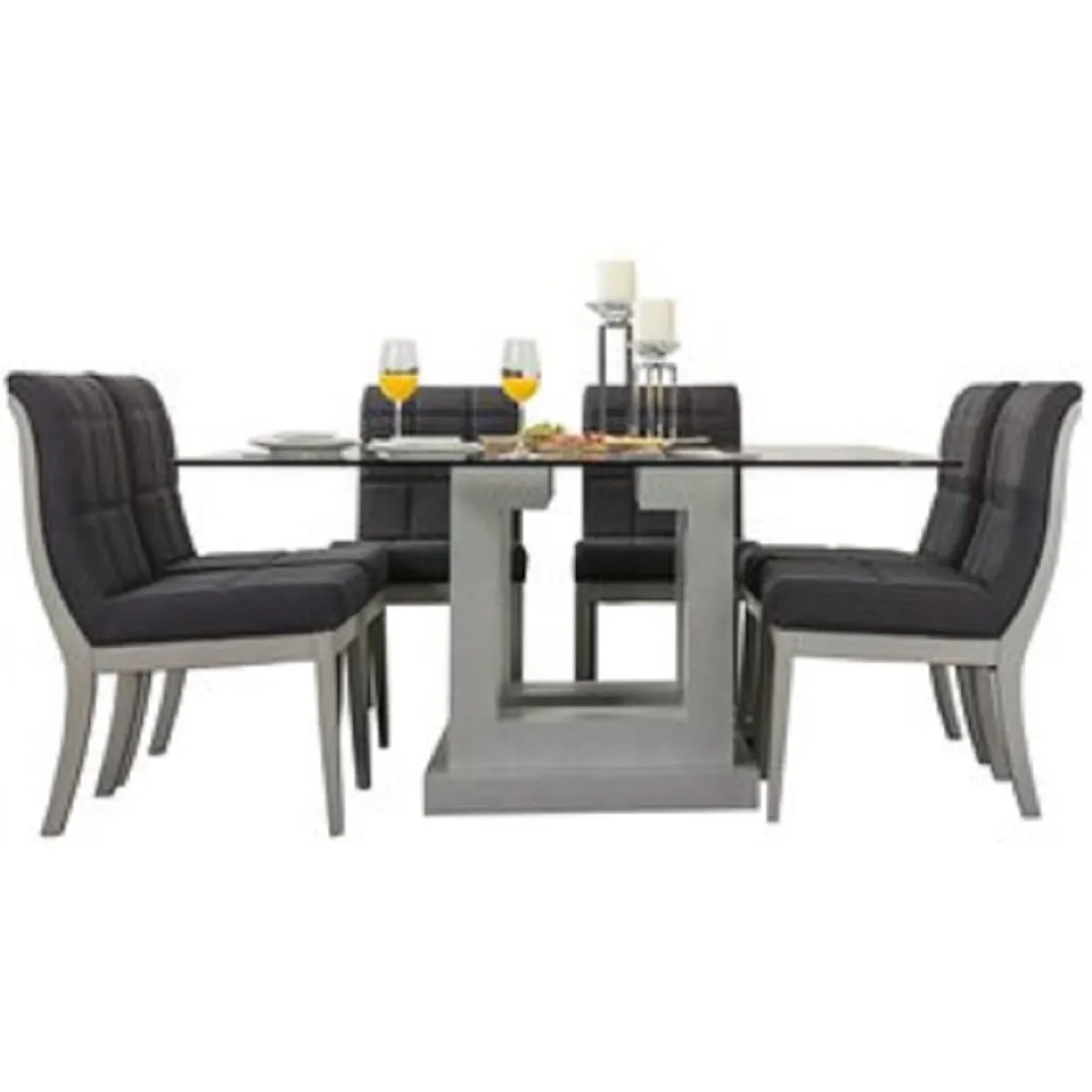 MOBILIARI - Mobiliari Juego De Comedor 6 Sillas Kristie Gris