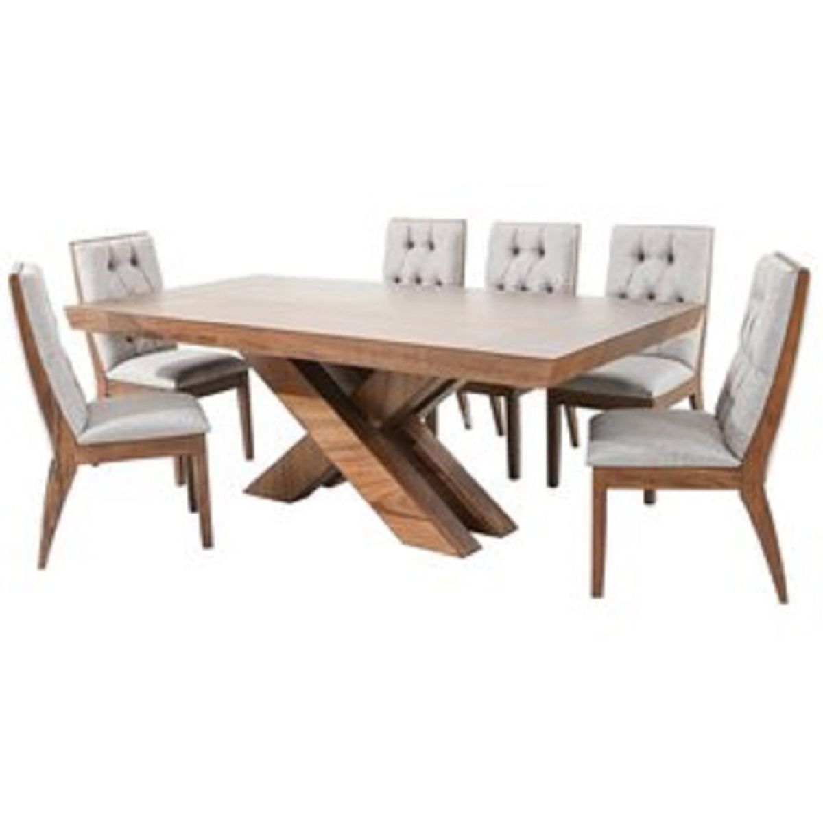 MOBILIARI - Mobiliari Juego De Comedor 6 Sillas Clement Perla