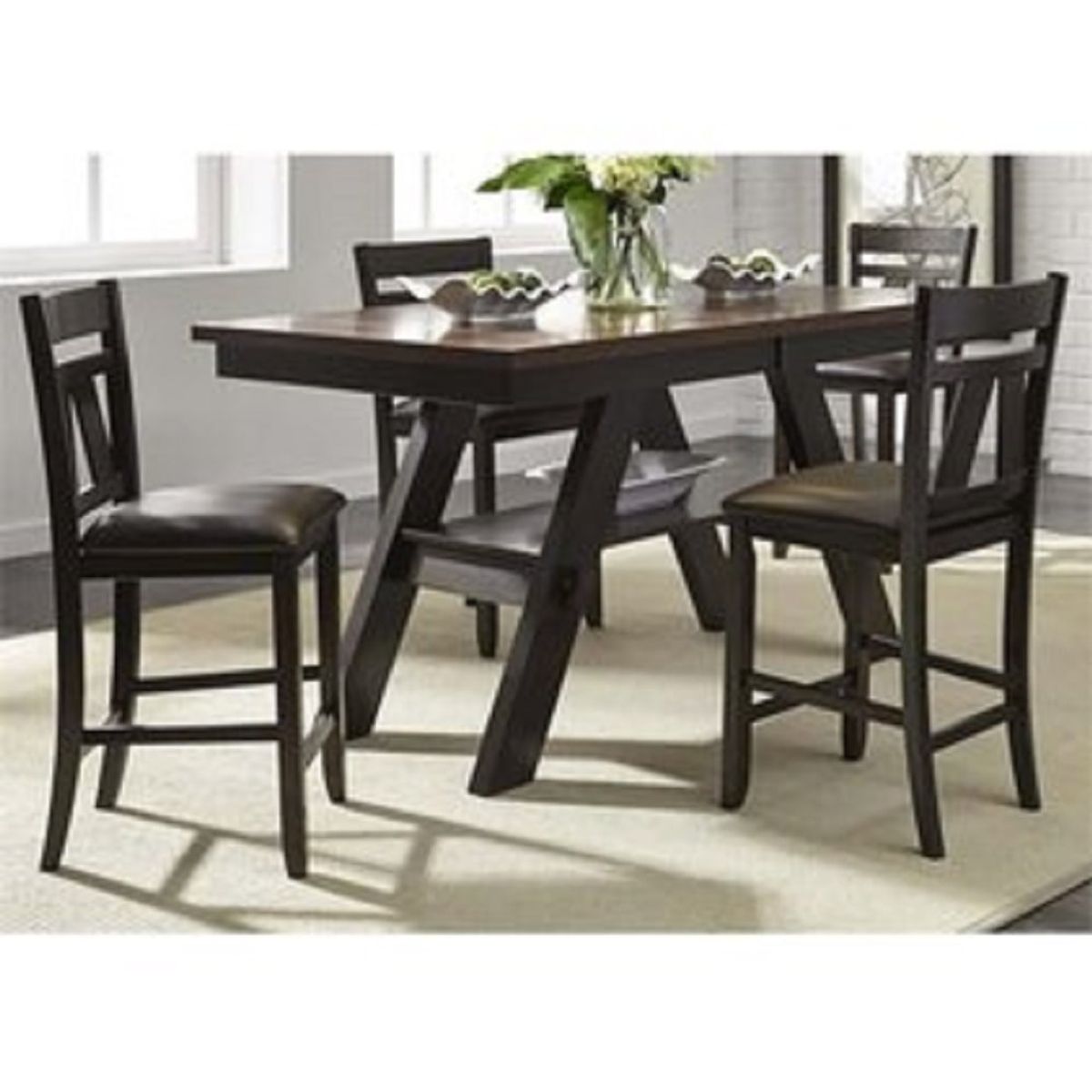 DMUEBLES - Juego De Comedor 4 Sillas Tara Negro.