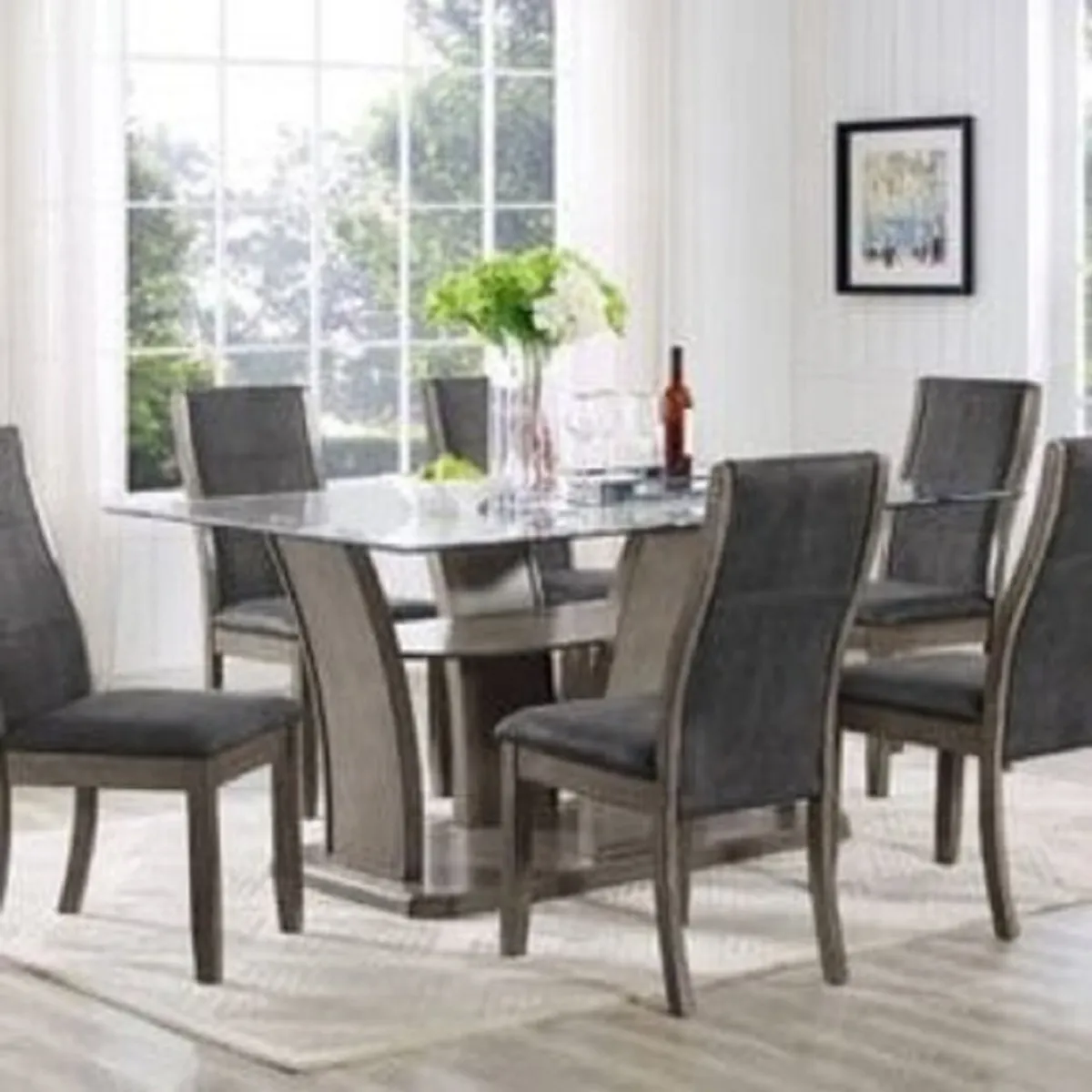 DMUEBLES - Juego De Comedor 6 Sillas Tokio Gris