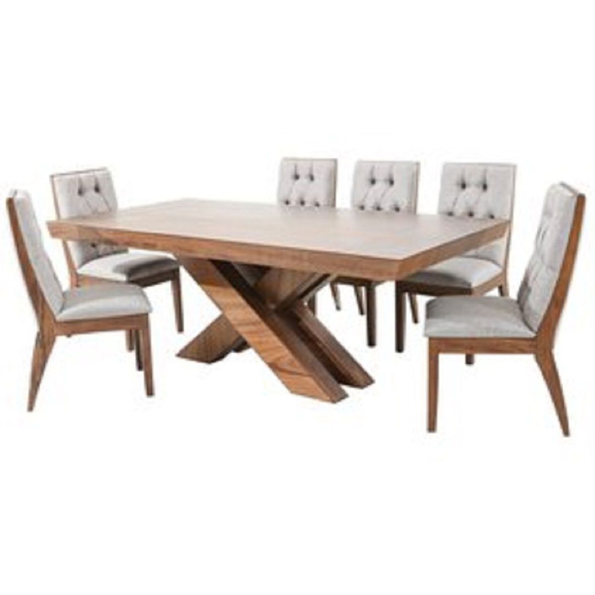 MOBILIARI - Mobiliari Juego De Comedor 6 Sillas Clement Perla