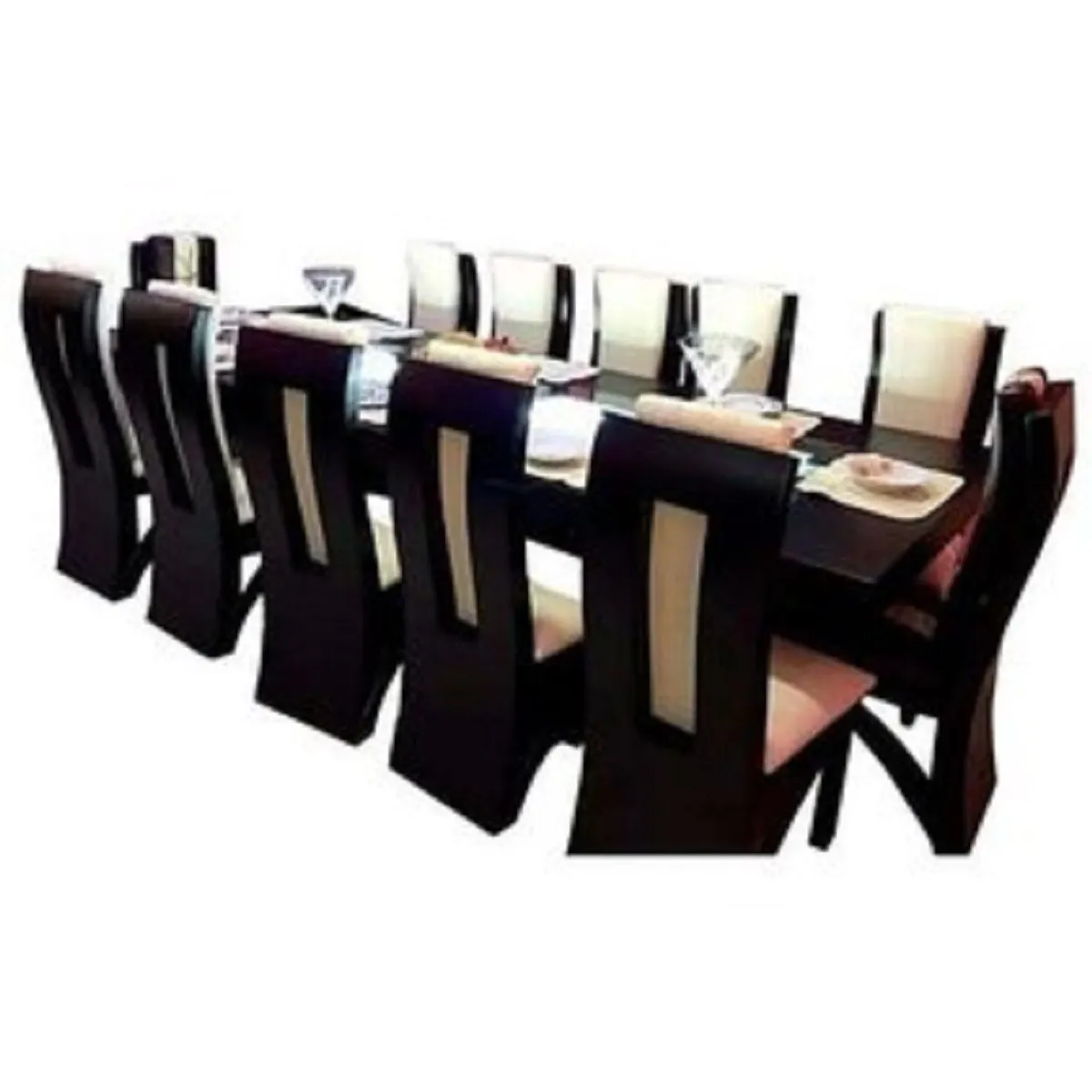 MOBILIARI - Mobiliari Juego De Comedor 12 Sillas Vip Negro