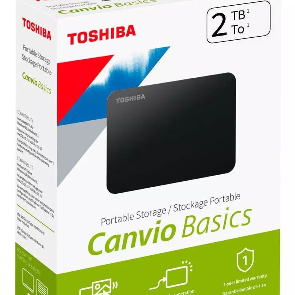 TOSHIBA - DISCO EXTERNO 2 TB TOSHIBA CANVIO BASICS USB 3.0