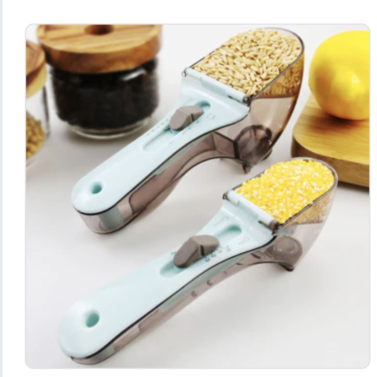 AURELA - Juego de 2 cucharas Medidoras Regulables