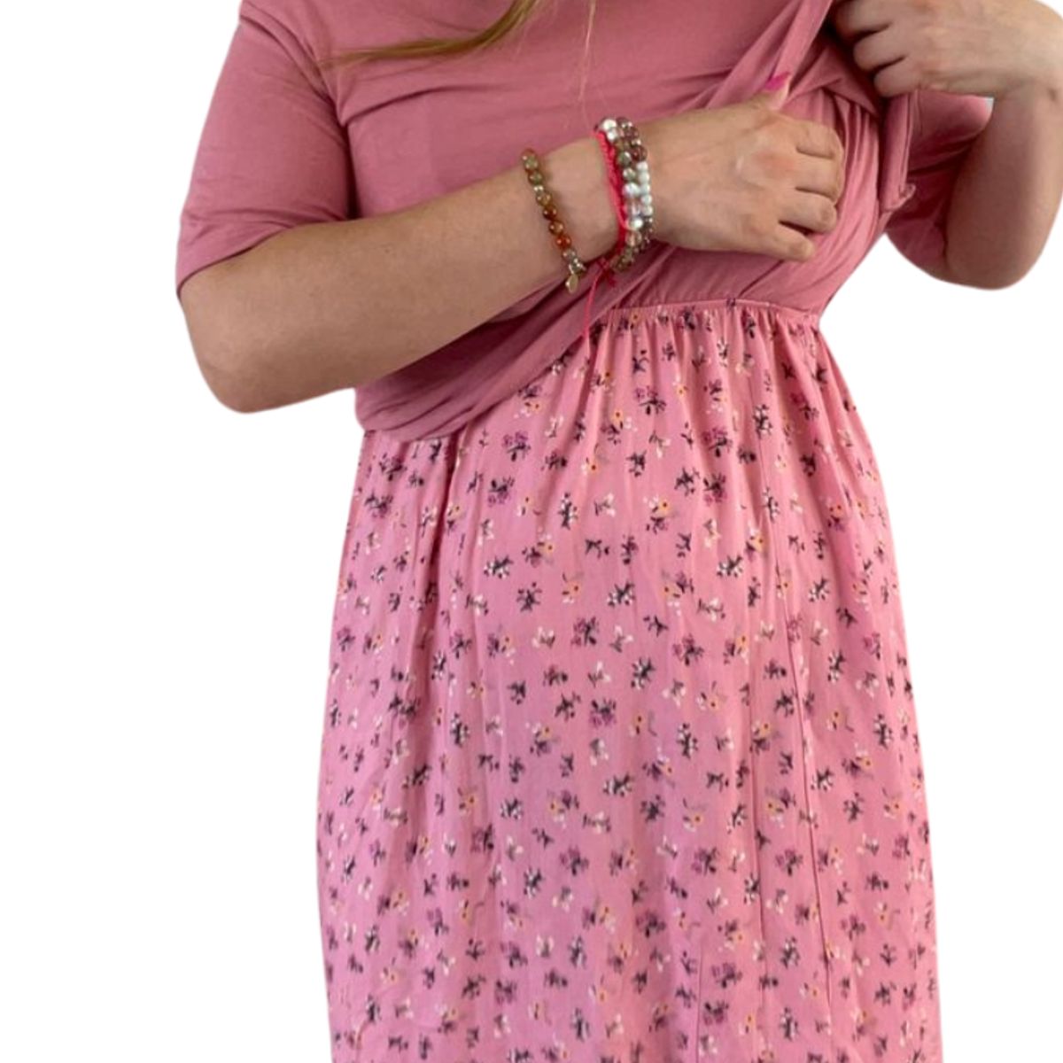 GENERICO - Vestidos Maternal Maxi Polo Sistema Lactancia BCxy Lenceria Maternal