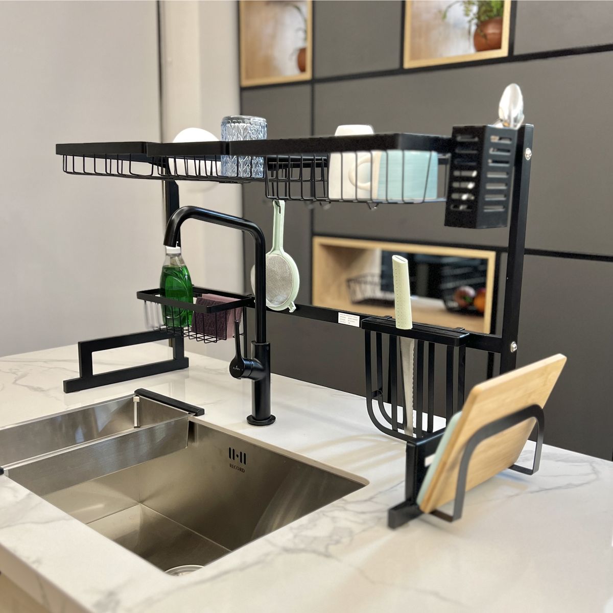 MAS CASA MOBILIARIO Y ACCESORIOS - Escurridor multifunción color negro Más Casa Perú