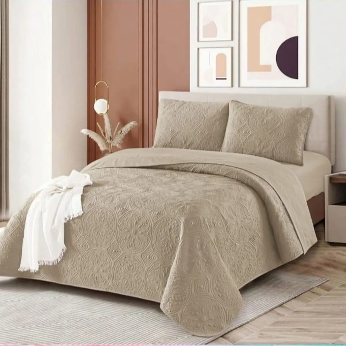 VENECIA - Set de CUBRECAMA 2Pz + Fundas + Set Sabanas 5 piezas