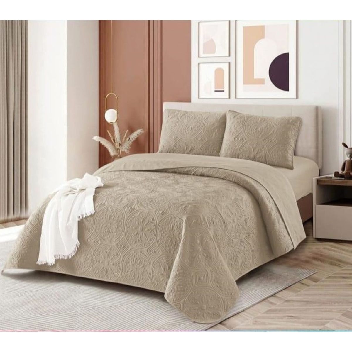 VENECIA - Set de CUBRECAMA 2Pz + Fundas + Set Sabanas 5 piezas