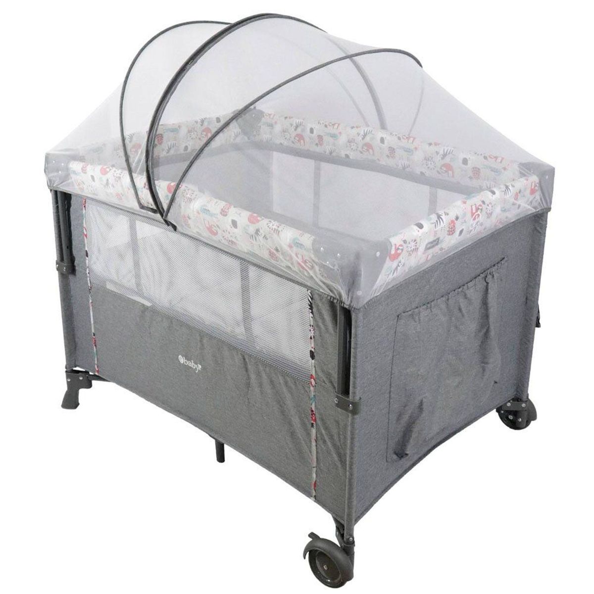 EBABY - Cuna Colecho Nala EB751 GrisRosado