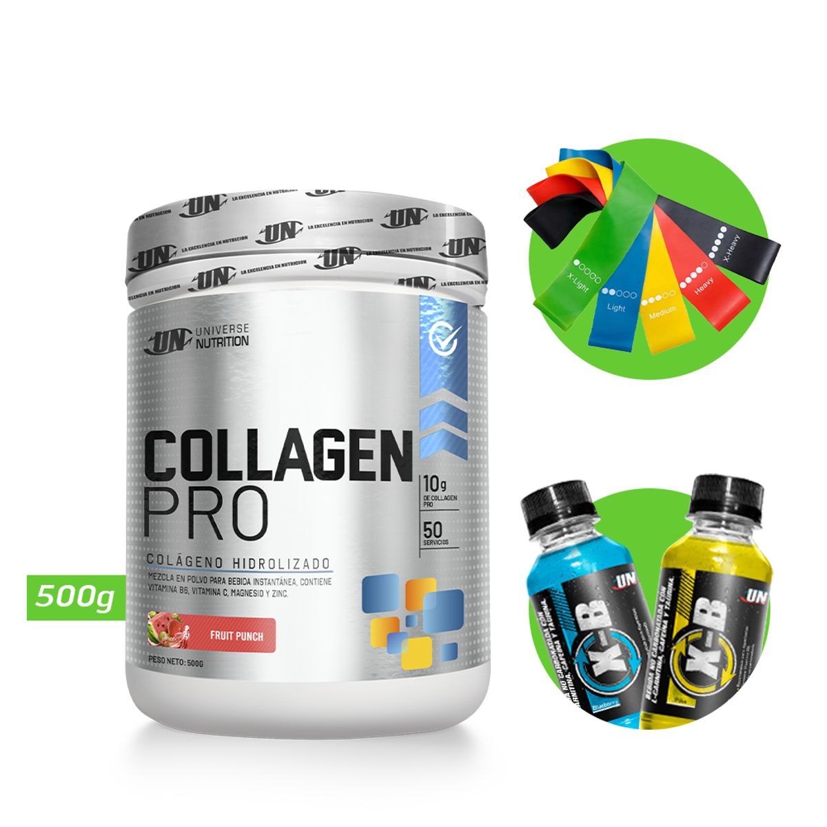 UNIVERSE NUTRITION - Collagen pro 500gr colágeno un fruit punch + regalos