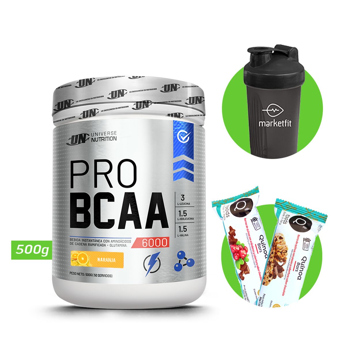 UNIVERSE NUTRITION - PRO BCAA Aminoácido universe nutrition bcaa 500gr citruspunch + regalo