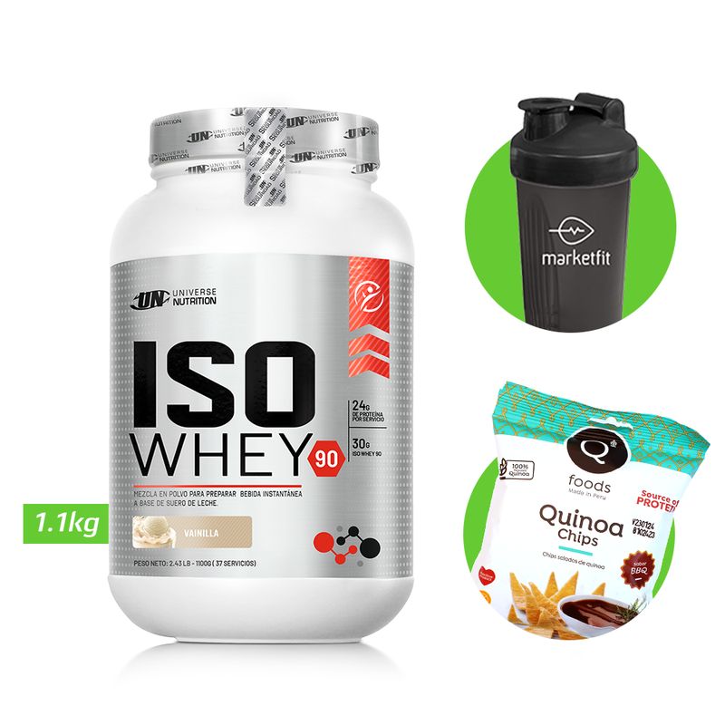 UNIVERSE NUTRITION - ISO WHEY 1,1 KG PROTEINA UN VAINILLA + REGALOS