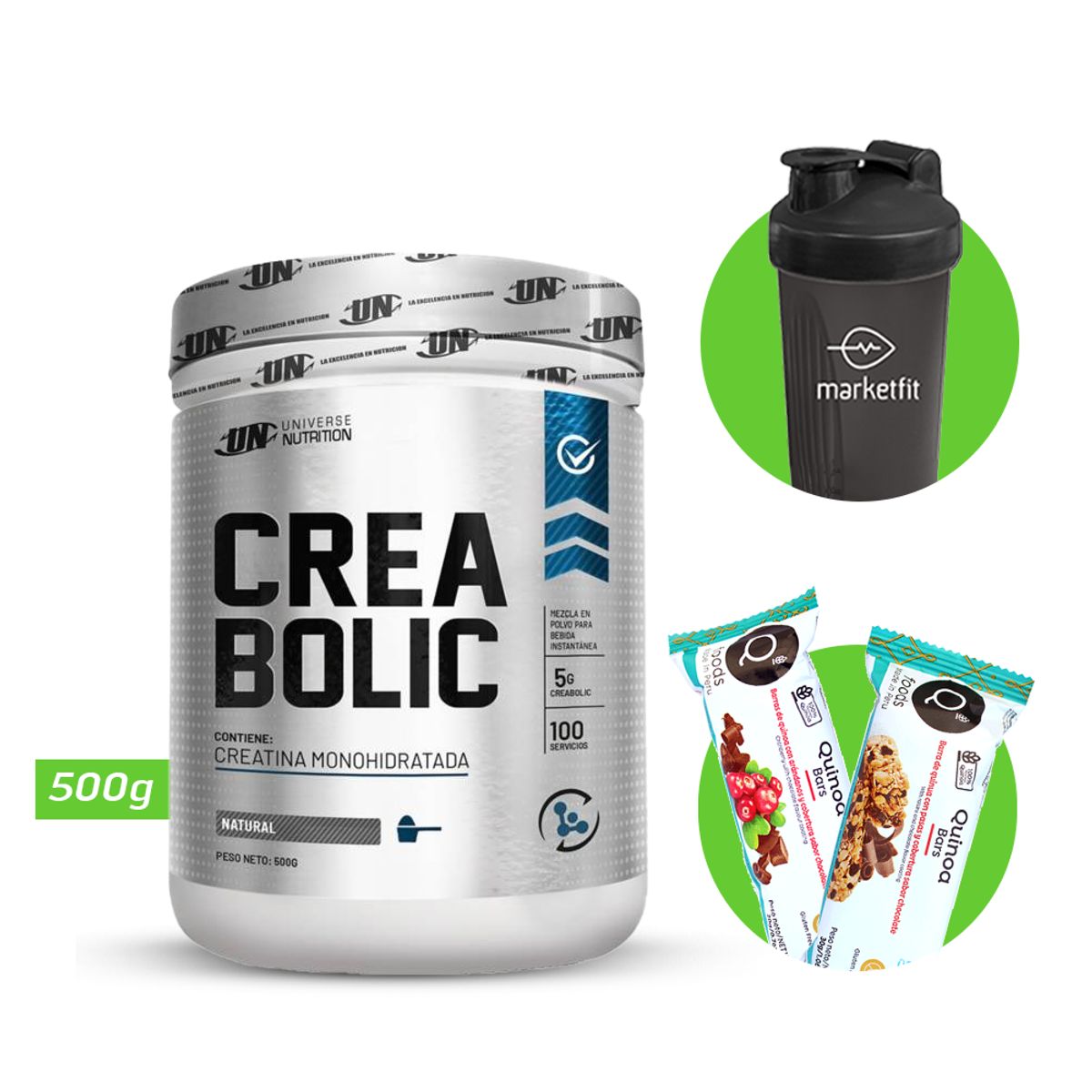 UNIVERSE NUTRITION - CREABOLIC 500GR CREATINA UN + REGALOS