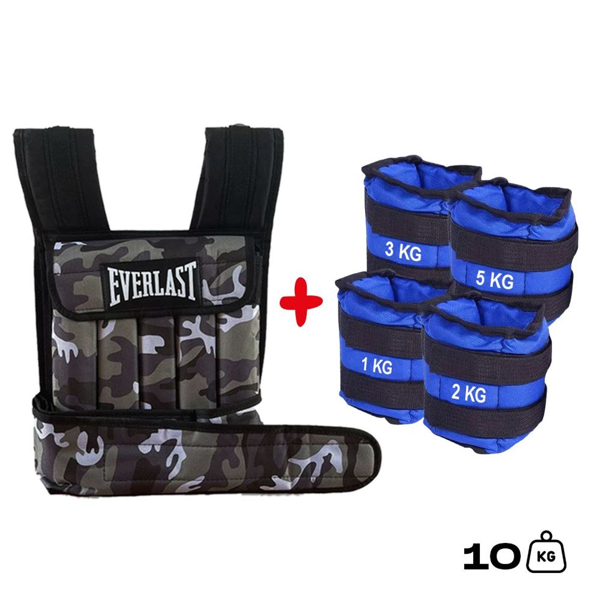 HOLGU - Chaleco De Peso 10kg  Tobillera Con Peso 1kg2kg3kg5kg