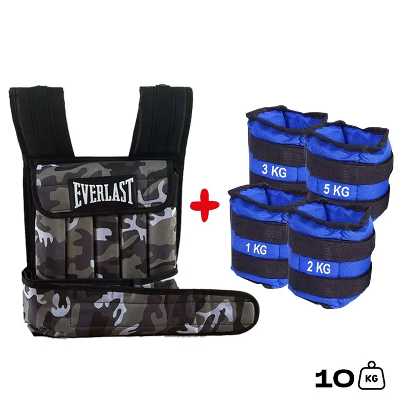 HOLGU - Chaleco De Peso 10kg  Tobillera Con Peso 1kg2kg3kg5kg