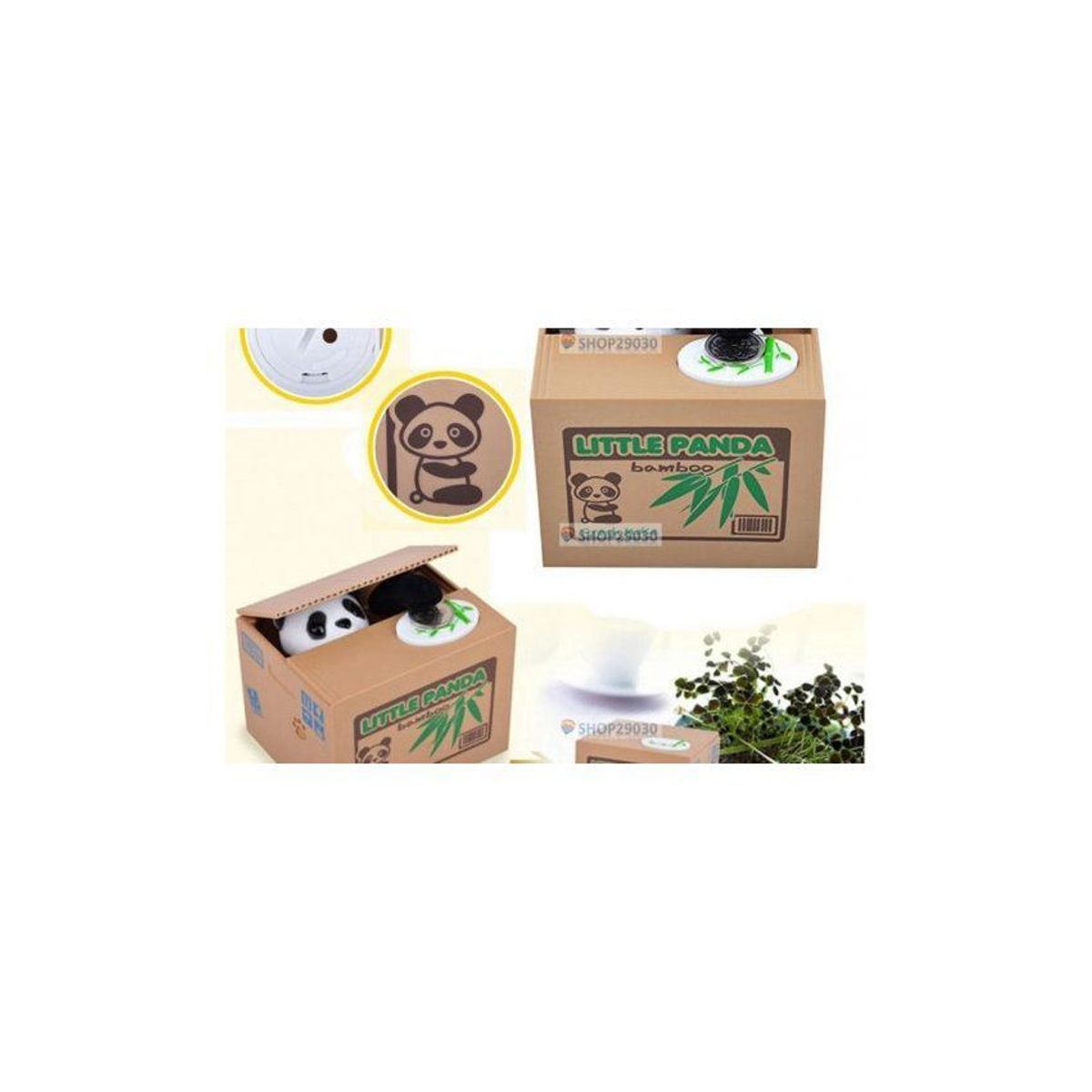 GENERICO - Alcancía panda roba monedas