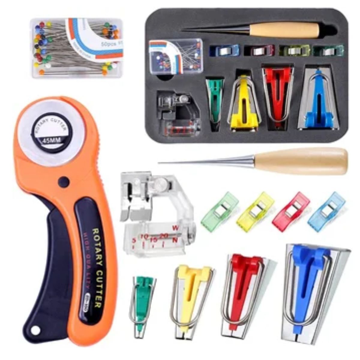 GENERICO - Kit Para Hacer Cinta Al Bies Cortador Tela Costura Patchwork