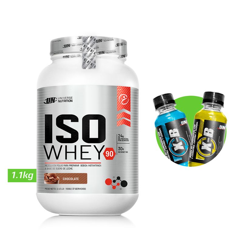UNIVERSE NUTRITION - ISO WHEY 1,1 KG PROTEINA UN CHOCOLATE + REGALOS